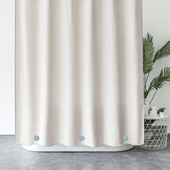 Lot 24 Anneaux Forme C 24 Anneaux Rideau Douche Plastique Blanc - Forme En C - 6x4cm - Glissement Facile Et Durable Accessoire Salle De Bain Blanc