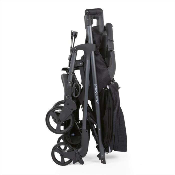 Poussette trio love black 2025 chicco