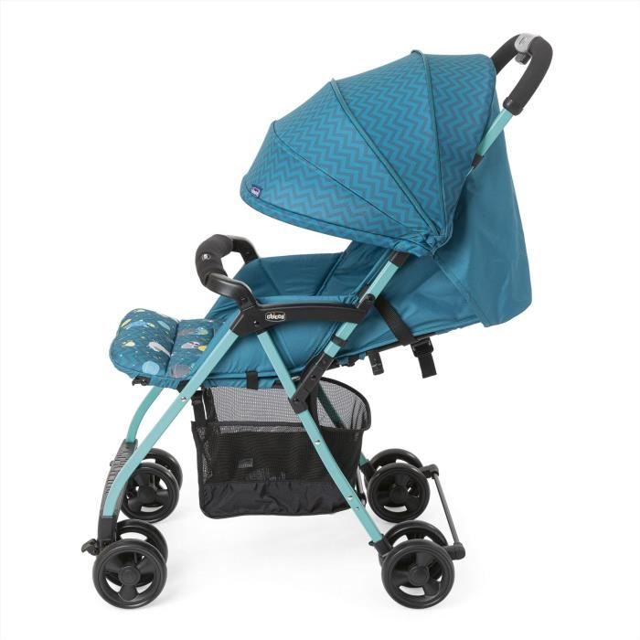 CHICCO Poussette compacte Ohlala 3 Des la naissance Jusqu a 15kg Dossier inclinable Arceau de securite Blue Space Cdiscount Puericulture Eveil bebe