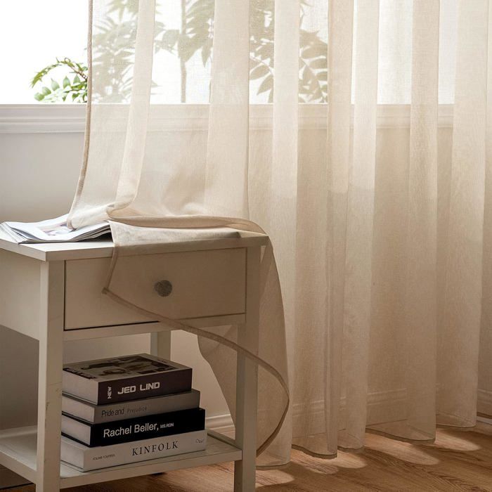 Gradient Lot De 2 Rideaux À Œillets En Voile Transparent Dégradé De