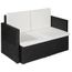 Salon De Jardin Canape De Jardin A 2 Places Avec Coussins Noir