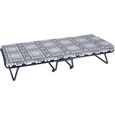 SEDAC Lit pliant 12 lattes 80x190cm Matelas Mousse 8cm-0