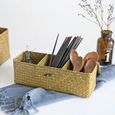Panier De Rangement De Bureau Panier A Main Tisse Trois Plaid