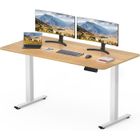 SANODESK Bureau Assis Debout Électrique, Bureau Réglable en Hauteur avec Crochet et Fonction Mémoire, Plateau Érable 120x60cm