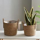 Panier ancien Osier de couleurs forme oval fine