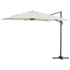 HABITAT ET JARDIN Parasol déporté Alu Sun 3 - Carré 3x3m - Toile Ecru
