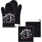 Gant + manique Médaillon corse Noir 18 x 28 Les Ateliers du Linge 18 X 28 NOIR