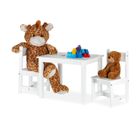 Relaxdays – Ensemble Table + 2 Chaises Enfant Blanc, Coin Dessin Et Jeux, Chambre Moderne