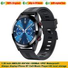 RUMOCOVO® Montre connectée Z18, avec appels téléphoniques, BT, 1.39 pouces, AMOLED, 454x454, lecteur de musique,4972 - Silicone noir