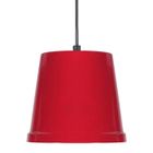 TOSEL Suspension 1 lumière - luminaire intérieur - acier rouge - Style inspiration nordique - H74cm L15cm P15cm