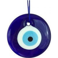 Œil turc / Œil bleu en verre ø4cm : Amulette Porte-Bonheur Bleu