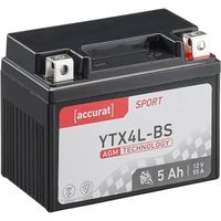 Batterie moto YTX4L-BS 5Ah AGM