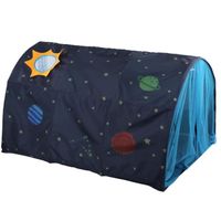 Atyhao Tente pour enfants Tente Tunnel Portable pour bébé, lit pour enfants, Tunnel puericulture tapis Bleu avec moustiquaire