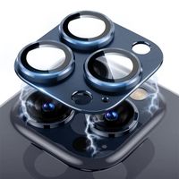 Verre Trempé Caméra Arrière pour iPhone 15 Pro - iPhone 15 Pro Max - Protection Anti-Rayures Bleu Marine