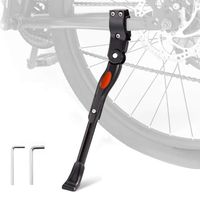 Béquille de Vélo Réglable en Alliage D'aluminium - JINZDASU - Noir - Universel - Support pour 24”-28” Bicyclette