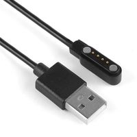 OCIODUAL Câble de chargeur USB pour montre intelligente modèle universel 4 broches 9 mm base magnétique-divers modèles. Noir