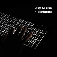 Perixx PERIBOARD-317 USB Wired Illuminated Keyboard - White LED Backlit - US English Layout