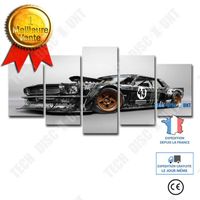 TD® Mur Art Photos Pour Salon 5 Pièces Ford Mustang Rtr Voiture Peinture Toile HD Imprimé sans cadre