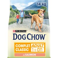 DOG CHOW Complet/Classic avec du Saumon - 14kg - Croquettes pour chien adulte
