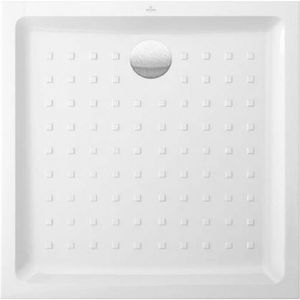 Receveur de douche extra plat 90x90x4 cm en puretex avec bonde centrale -  Marque Aquarine - Modèle SERIO carré - ATD Home
