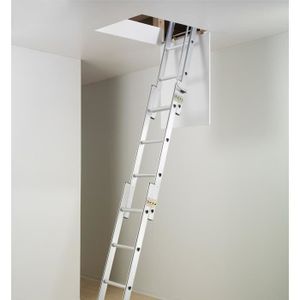 Escalier escamotable avec trappe verticale pour mur – 276 à 300 cm