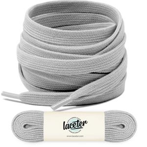 LACET  Lacets plats gris clair, 180 cm, Largeur 8mm, Lace