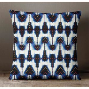 Carré shibori Imprimer 1 Paire Coussin Couverture Coton Popeline Bleu Indigo Coussin Case