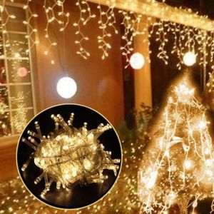 GUIRLANDE D'EXTÉRIEUR 50M 400LED Guirlande lumineuse d'extérieur et d'intérieur Chaîne de noël fée lumière décoration de mariage de fête Noël -Blanc chaud