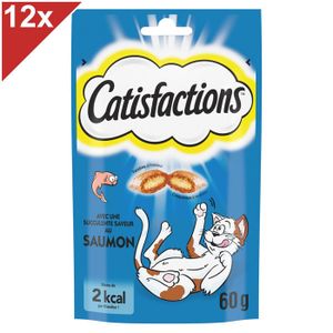 FRIANDISE CATISFACTIONS Friandises au saumon pour chat et chaton 12x60g
