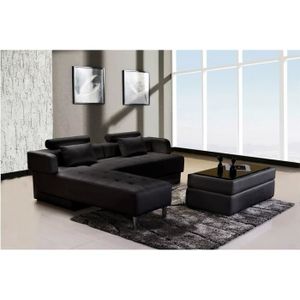 Canapé Dangle Reversible Convertible Cuir Pouf Coffre