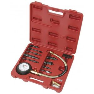 SOULONG Lot de 17 testeurs de Compression pour Diesel en cuivre et Acier Inoxydable testeur de Pression avec Un Coffret de Rangement 
