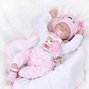 Yeux Fermes Bebe Ziyiui Poupee Reborn 22 55 Cm Bebe Reborn Realiste Fille Souple En Silicone Realiste En Vinyle Souple Lifelike Nouveau Ne Reborn Baby Dolls Garcon Fille Jouets A3fr Poupees Poupons Et Accessoires