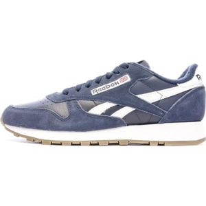 BASKET Baskets Homme - REEBOK - Classic Leather - Bleu - Tige en textile - Fermeture par lacets