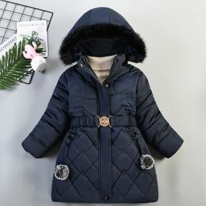 MANTEAU - CABAN Manteau Coton d'hiver en enfants vêtements pour et filles 3-8 Ans Bleu