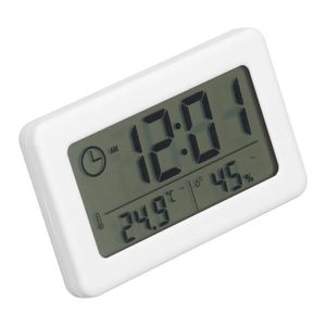 Blanc Horloge Digitale, Petite Horloge, Mini, utilisable comme Horloge de  Voiture ou Horloge de Table, 5