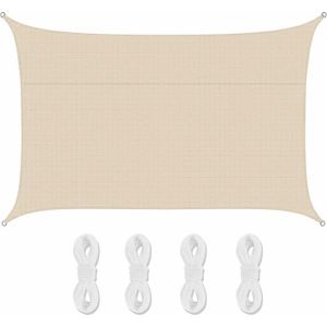 VOILE D'OMBRAGE Voile d'ombrage Imperméable Rectangulaire - SSS - Bloque 90% Rayons UV - Beige