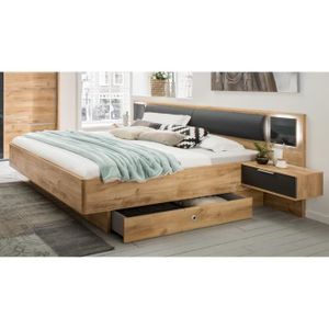 Lit Design 180 X 200 Chene Massif Naturel Vinci Bas Achat