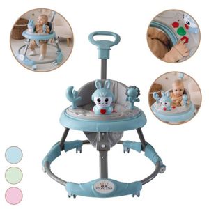 COSTWAY Trotteur Youpala Bébé 6-18Mois 2 en 1 Pliable avec Musical,3  Hauteurs Réglables Siège et Dossier Rembourré Charge 12kg Blanc - Cdiscount  Puériculture & Eveil bébé