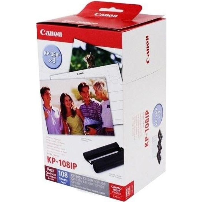 Ensemble de papier photo pour imprimante, cassette d'encre, compatible avec  IL Selphy, CPlingCP1200, CP1000, CP910, Selphy CP1500, KP108IN, 6 pouces