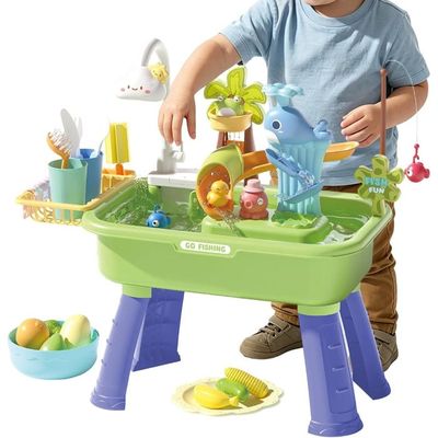 Jeu De Pêche Aux Canards Arc-en-Ciel DJECO – 5 Canards Colorés, 2 Cannes à Pêche, Dès 2 Ans, PVC Durable
