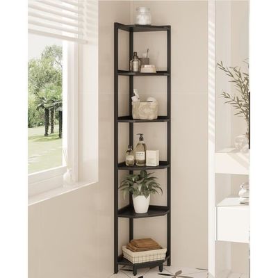 Étagère D’Angle, Étagère De Rangement 3 Niveaux, Verre Trempé, Porte-plantes, Cadre En Acier, 28
