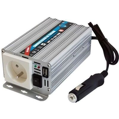 Convertisseur Tension Voiture 200W 12V Vers 220V - Onduleur Avec 2 Prises EU + 4 USB - Idéal Camping & Voyages