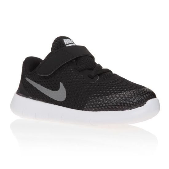 NIKE Baskets Free Run Chaussures B b Gar on Noir et blanc