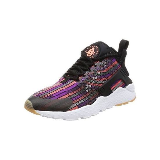 NIKE Baskets Air Huarache Run Ultra Jacquard Chaussures Femme Noir et rose Cdiscount Chaussures