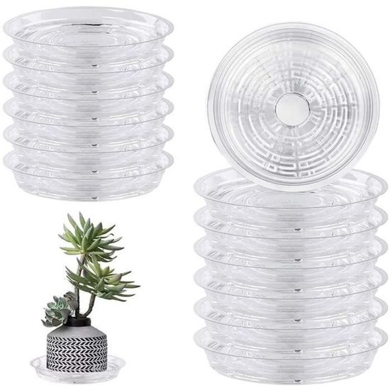 Soucoupes Pour Plantes Transparentes - Lot De 20, Diamètre 25 Cm - En Plastique PP, Pour Intérieur/extérieur - Pour Pots De Fleurs Ou Usage Divers - 7