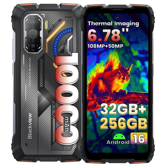 Blackview BV9300 Pro – Smartphone Incassable étanche IP68, 24 Go RAM, 256 Go ROM, Double écran, Batterie 15080 MAh, Android 15, 4G Débloqué