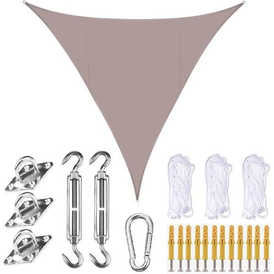 Toile D'ombrage Voile Triangle 5M Balcon Cour écran Solaire