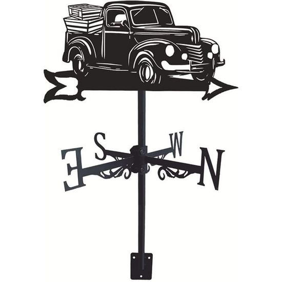 Girouette, Girouette En Métal Rétro En Vedette, Point De Contact Avec Le Vent Rotatif Conception