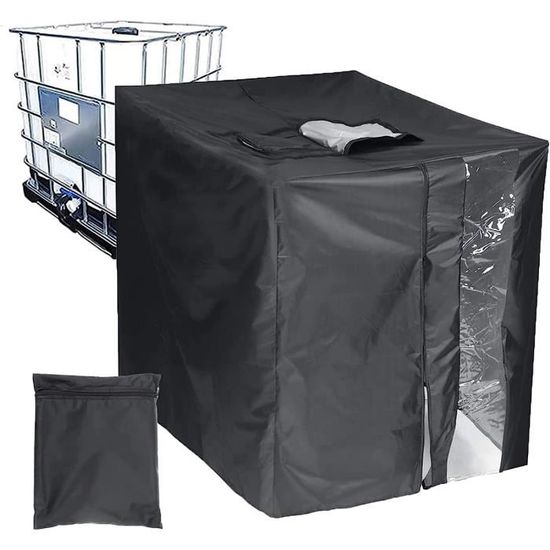 Housse De Protection Pour Cuve IBC 1000L - Bâche Imperméable Anti-UV - Pour Réservoir D'Eau Extérieur