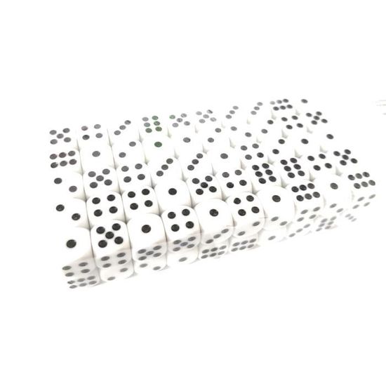 Lot De 25 Dés Miniatures 10mm Blancs - Pour Jeux De Société, Yahtzee, Occasion